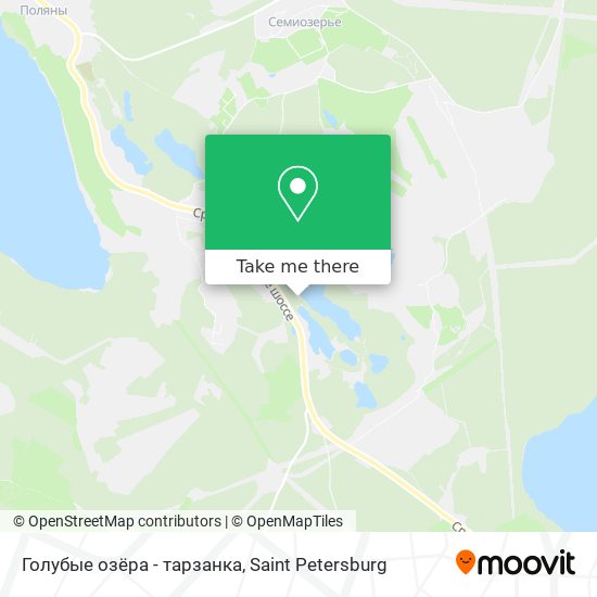 Голубые озёра - тарзанка map