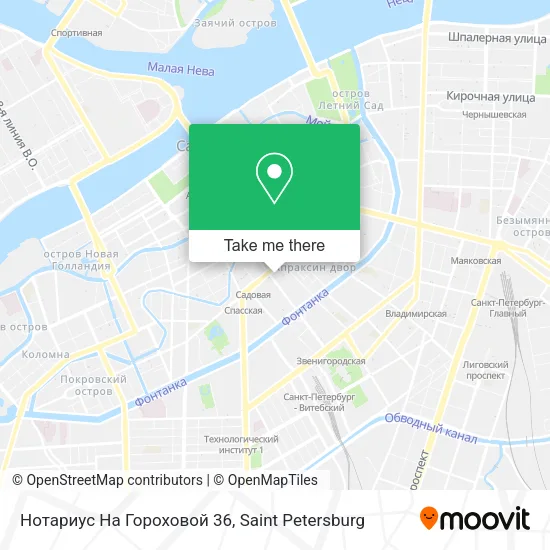 Нотариус На Гороховой 36 map