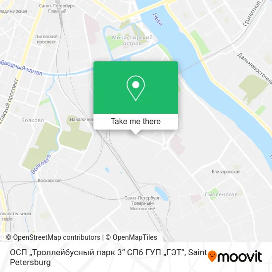 ОСП „Троллейбусный парк 3“ СПб ГУП „ГЭТ“ map