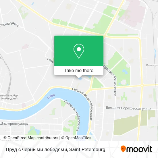 Пруд с чёрными лебедями map