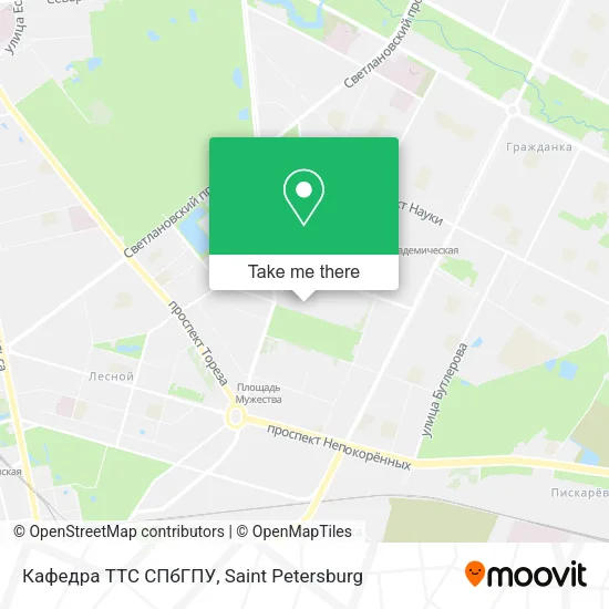 Кафедра ТТС СПбГПУ map