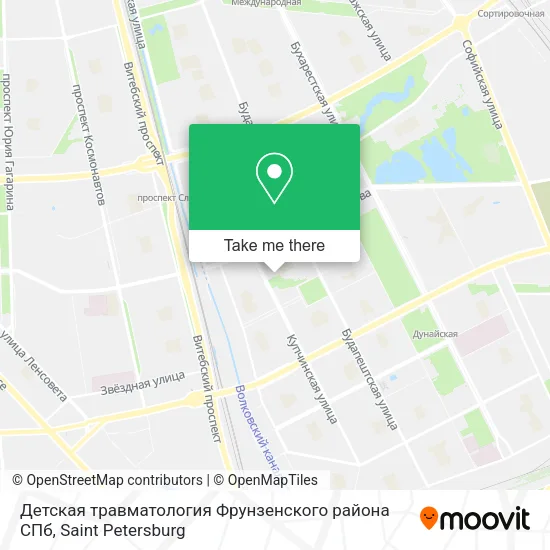 Детская травматология Фрунзенского района СПб map
