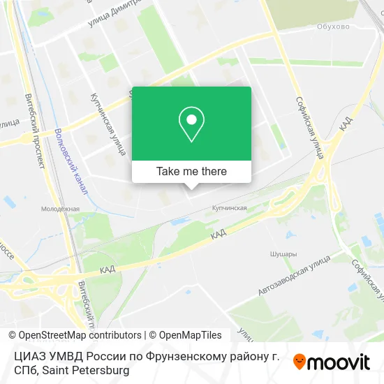 ЦИАЗ УМВД России по Фрунзенскому району г. СПб map