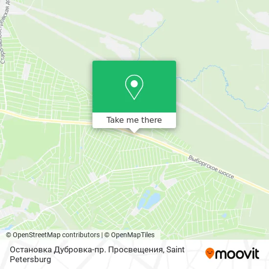 Остановка Дубровка-пр. Просвещения map