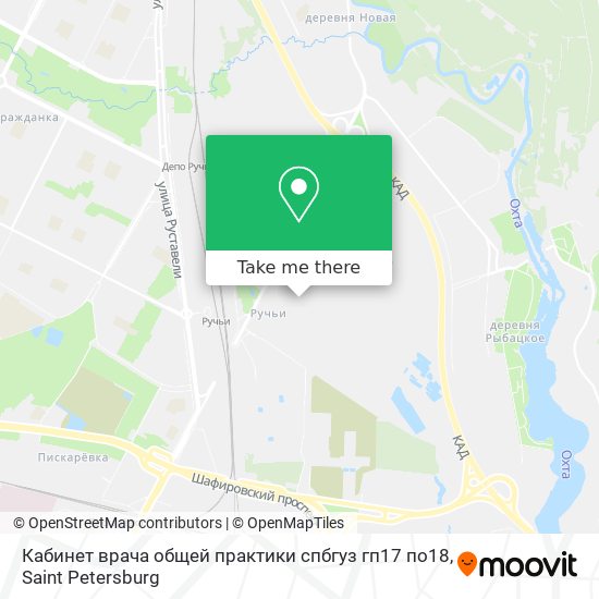 Кабинет врача общей практики спбгуз гп17 по18 map