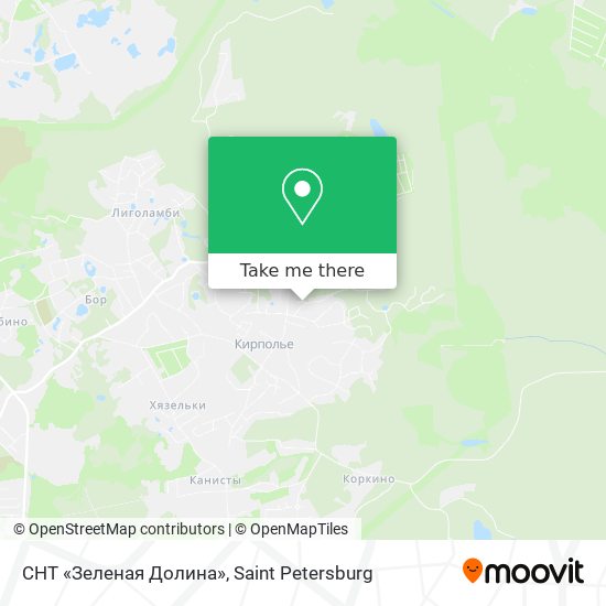 СНТ «Зеленая  Долина» map