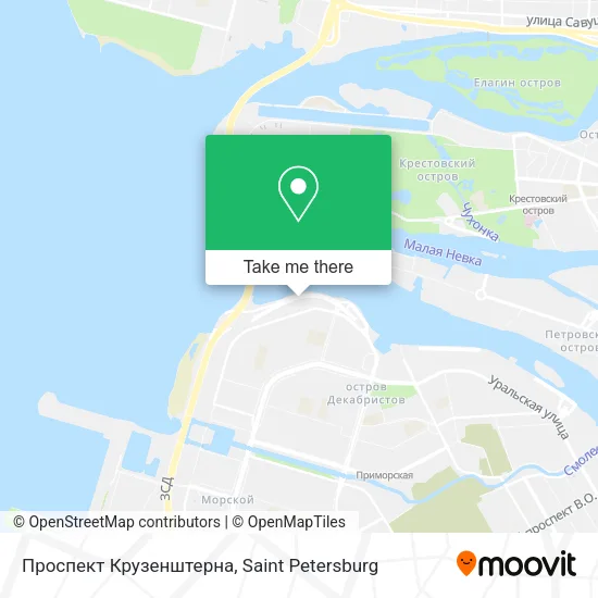 Проспект Крузенштерна map
