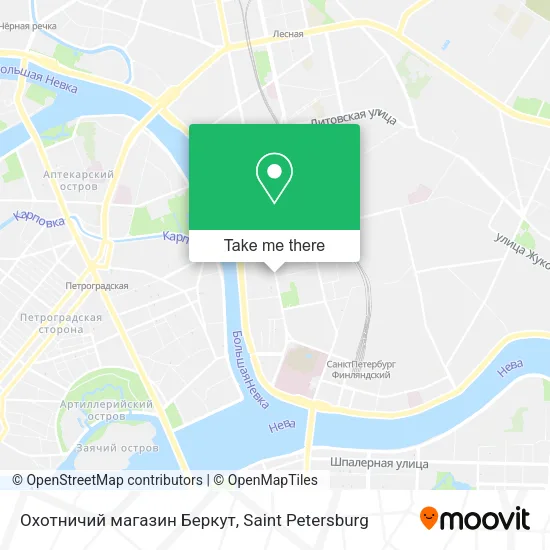 Охотничий магазин Беркут map