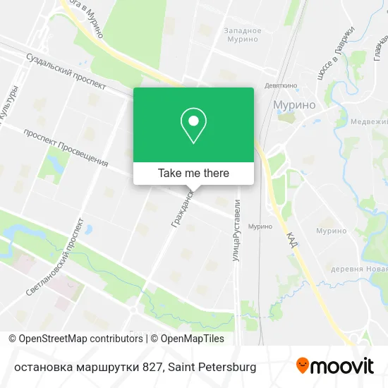 остановка маршрутки 827 map