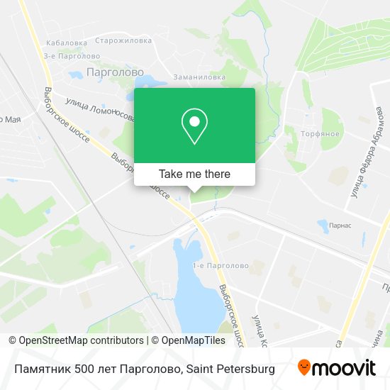 Памятник 500 лет Парголово map