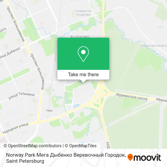 Norway Park Мега Дыбенко Веревочный Городок map