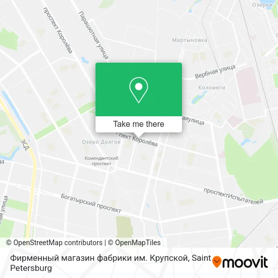 Фирменный магазин фабрики им. Крупской map