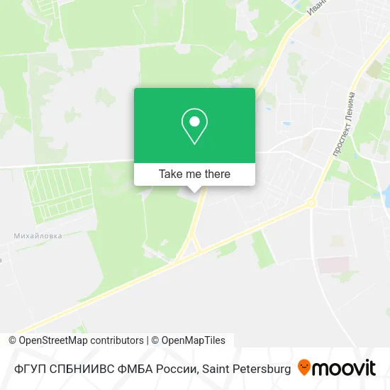 ФГУП СПБНИИВС ФМБА России map