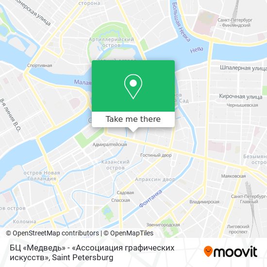 БЦ «Медведь» - «Ассоциация графических искусств» map