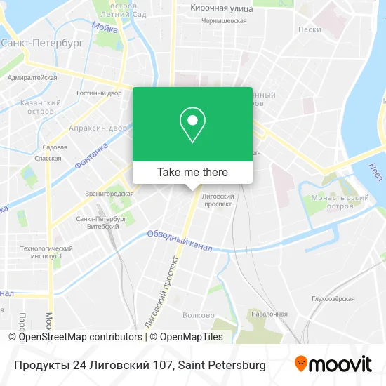 Продукты 24 Лиговский 107 map