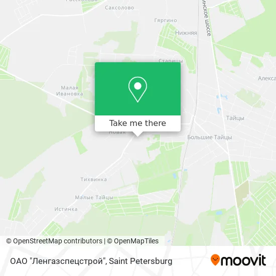 ОАО "Ленгазспецстрой" map