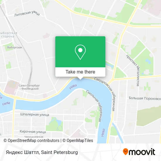 Яндекс Шаттл map