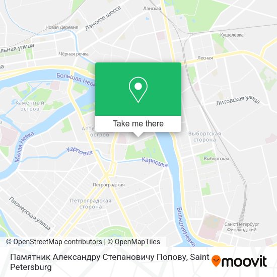 Памятник Александру Степановичу Попову map