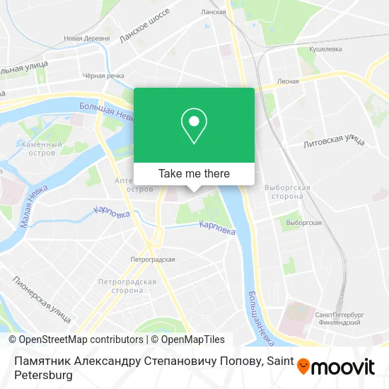 Памятник Александру Степановичу Попову map