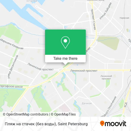 Пляж на стачек (без воды) map