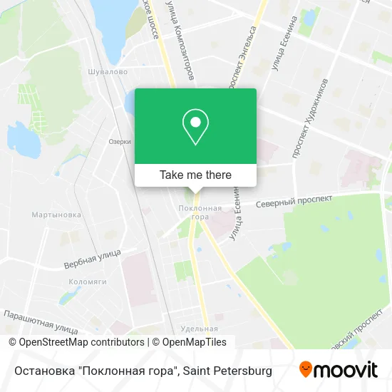 Остановка "Поклонная гора" map