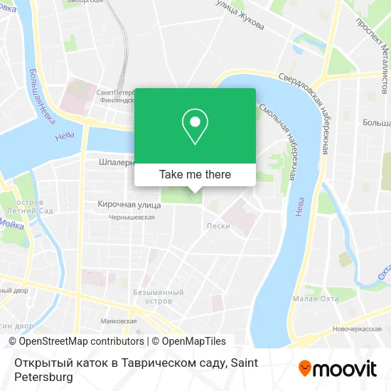 Открытый каток в Таврическом саду map