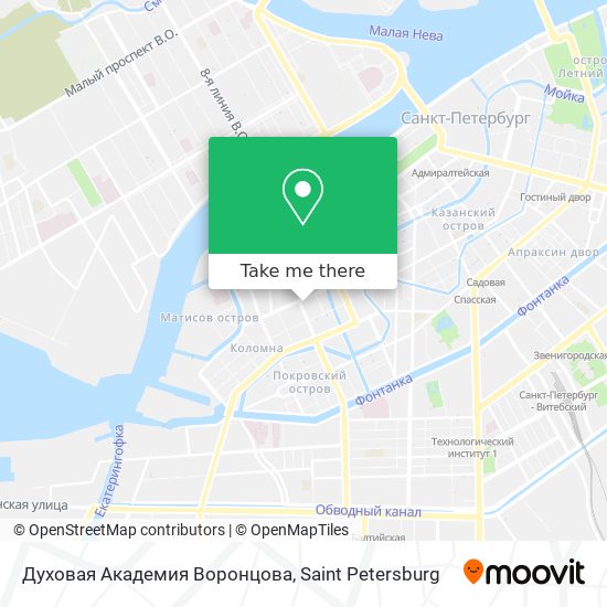 Духовая Академия Воронцова map
