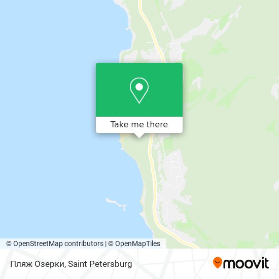 Пляж Озерки map