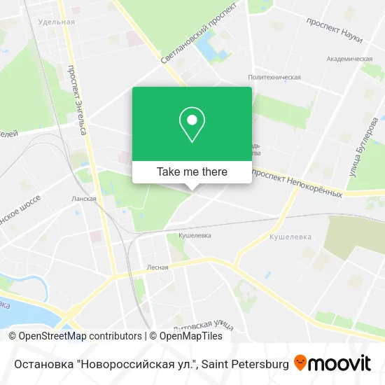 Остановка "Новороссийская ул." map
