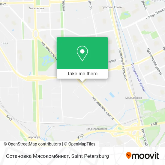 Остановка Мясокомбинат map