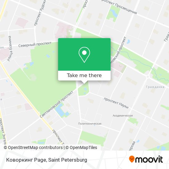 Коворкинг Page map