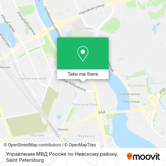 Управление МВД России по Невскому району map