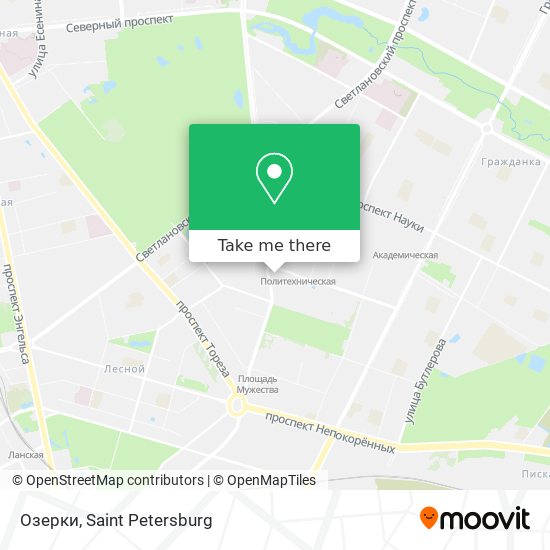 Озерки map