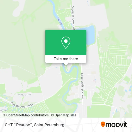 СНТ ""Речное"" map