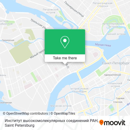Институт высокомолекулярных соединений РАН map