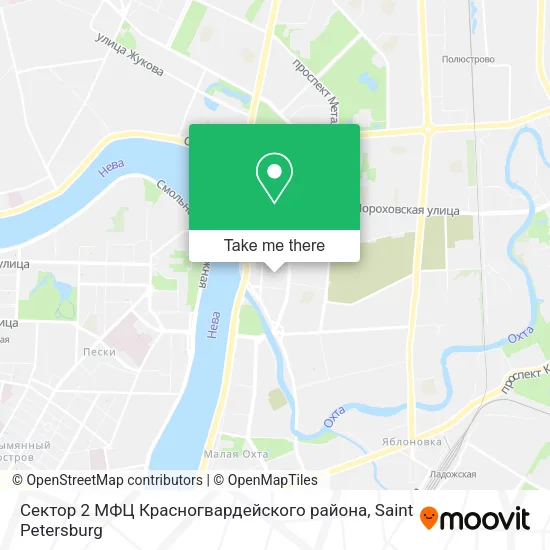 Сектор 2 МФЦ Красногвардейского района map