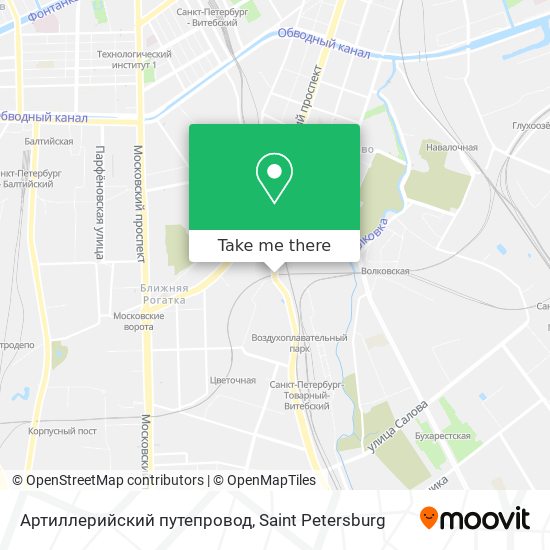 Артиллерийский путепровод map
