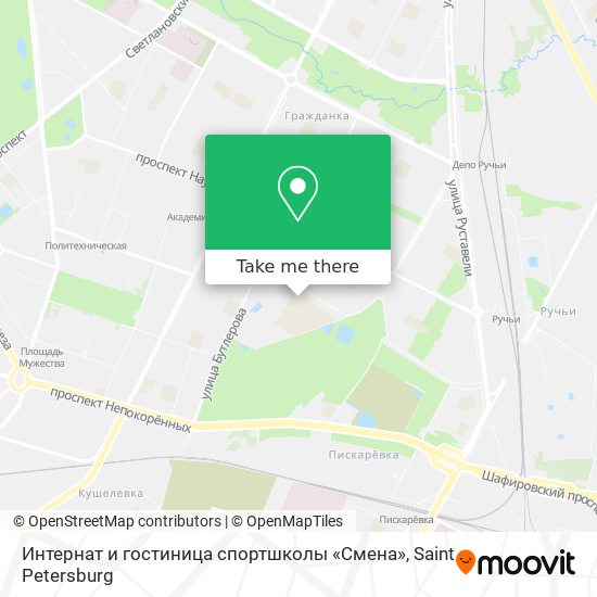 Интернат и гостиница спортшколы «Смена» map