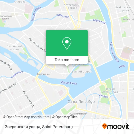 Зверинская улица map