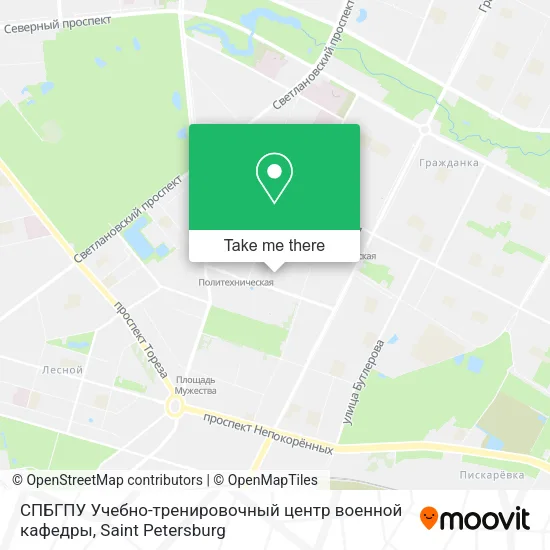 СПБГПУ Учебно-тренировочный центр военной кафедры map