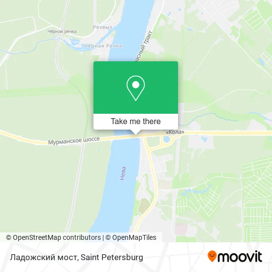 Ладожский мост map