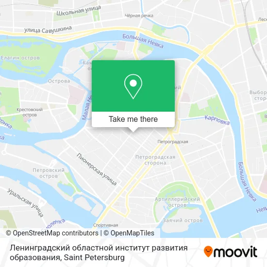 Ленинградский областной институт развития образования map