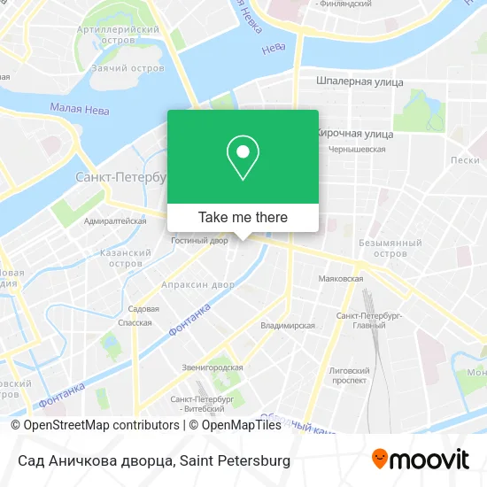 Сад Аничкова дворца map