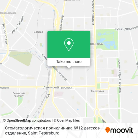 Стоматологическая поликлиника №12 детское отделение map