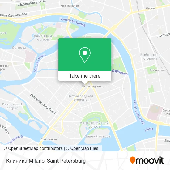 Клиника Milano map