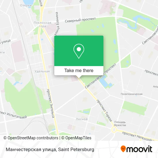 Манчестерская улица map