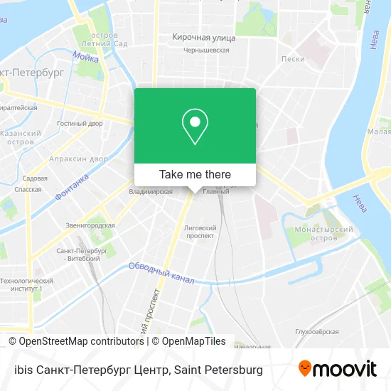 ibis Санкт-Петербург Центр map