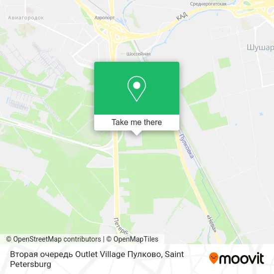 Вторая очередь Outlet Village Пулково map