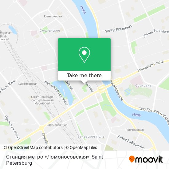 Станция метро «Ломоносовская» map