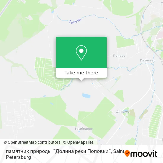 памятник природы ""Долина реки Поповки"" map